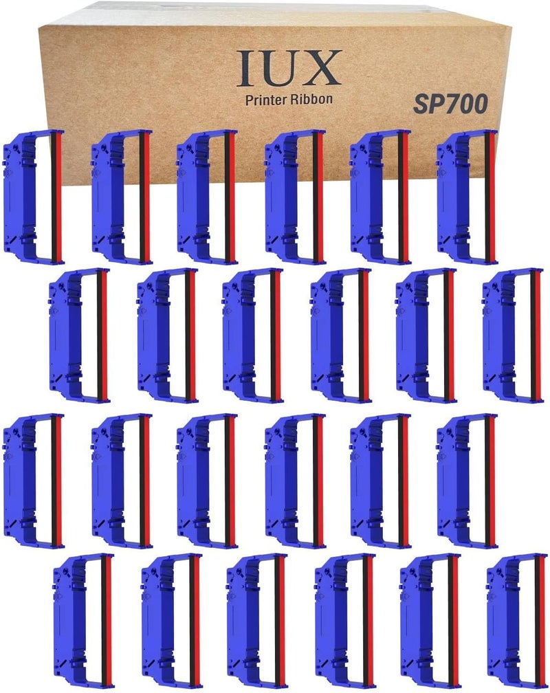 IUX SP700 Printer Ribbon Compatible for Star SP700 RC700 Ribbon Cartridge SP712 SP712BR SP-742 SP742R SP740 SP747, SP-700 Ink Ribbons, Pack of 24 - Image 1